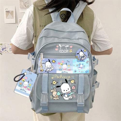Cartoon Pochacco Casual Backpack Schoolbag Student Travel Bag Handbags  Unisex