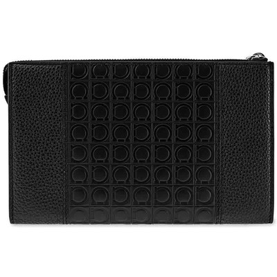 Pre-owned Ferragamo Firenze Gamm Document Holder Black 240865 685399 240865 685399