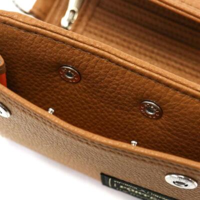 Pre-owned Porter Yoshida Calm Wallet Squid Fold Wallet 041-03122 Camel In Beige