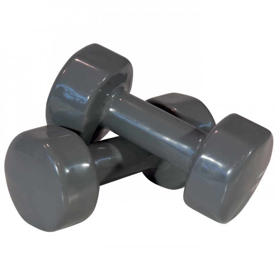 Coppia Di Manubri In Vinile Da 9Kg Ognuno Manubri Pesi Palestra Fitness dfh