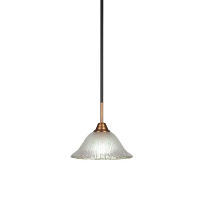Toltec Paramount Mini Pendant, BK Brass, 10'' Frost Crystal - 3401-MBBR-731