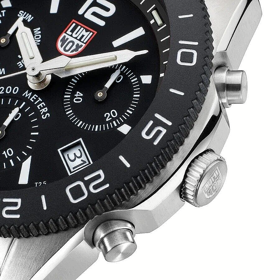 Pre-owned Luminox Factory  Pacific Diver Chronograph Stainless Steel Mens Watch Xs.3142