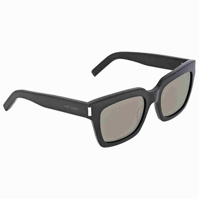 Pre-owned Saint Laurent Smoke Square Ladies Sunglasses Bold 1 002 54 Bold 1 002 54 In Gray