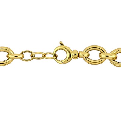 Pre-owned Amour 9.5mm Twisted And Polished Oval Link Bracelet In 14k Yellow Gold - 8 In