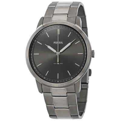 Мужские двухцветные часы Fossil с минималистичным серым циферблатом 3H FS5459