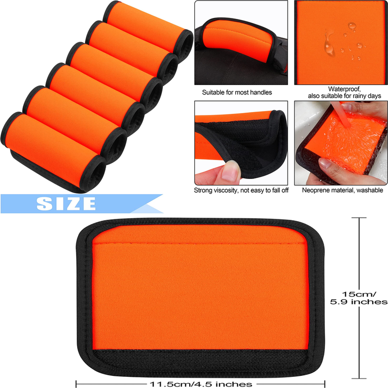 Travel Luggage Suitcase Tags Handle Wrap Identifiers Marker, 6 Pack