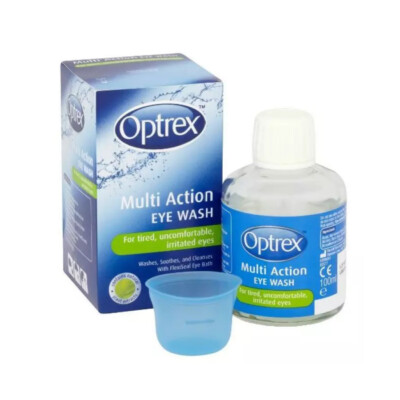Optrex Multi Action Eye Wash with Eye Bath For Tired & Irritated Eyes 110ml