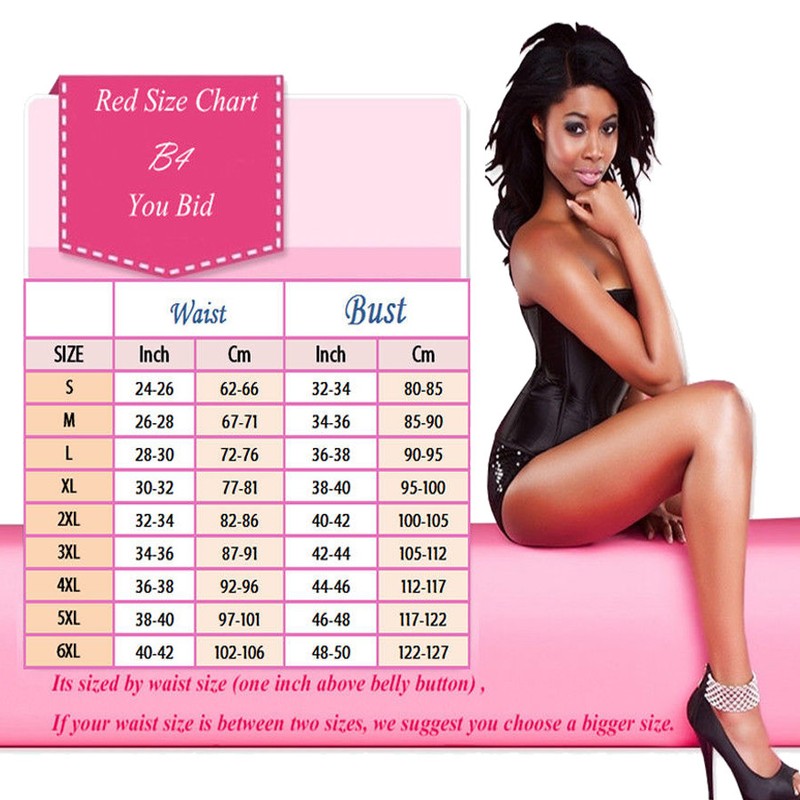 Women Sexy Faux Leather Corset Top Bustier Burlesques Costume Plus Size Lingerie