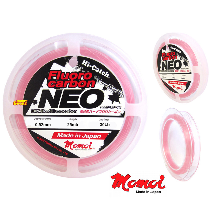 FILO NEO FLUOROCARBON 30 LB  BOBINA 25 MT  0.52 MM SPECIALE TONNO COL. ROSA