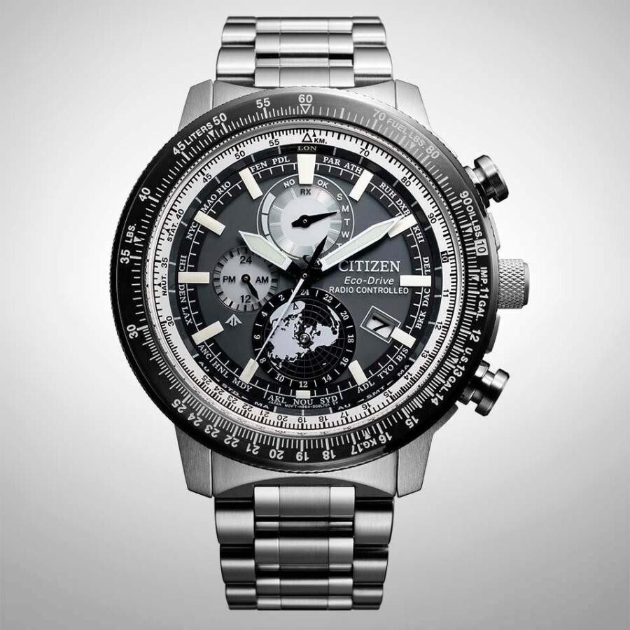Pre-owned Citizen Promaster By3006-53h Sky Series Geo Trekker Eco Drive Men's Watch