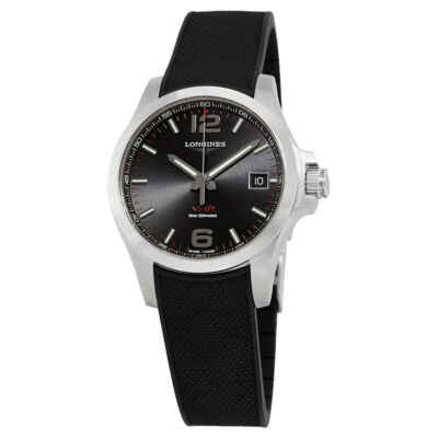 Pre-owned Longines Conquest V.h.p. Black Dial Men's Watch L37164569