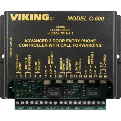 Viking Electronics Two Door Entry Phone Controller with Call Forwarding and Door