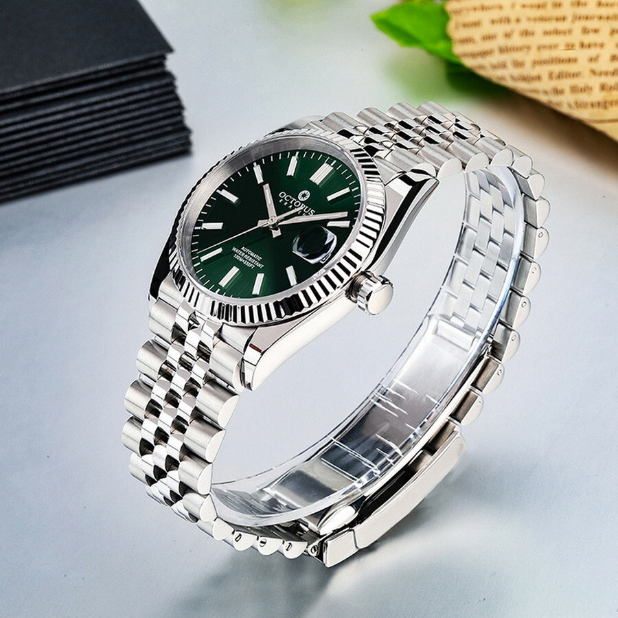 Pre-owned Octopus Men Automatic Watch Mechanical Wristwatch 10bar Luminous Pt5000 Green