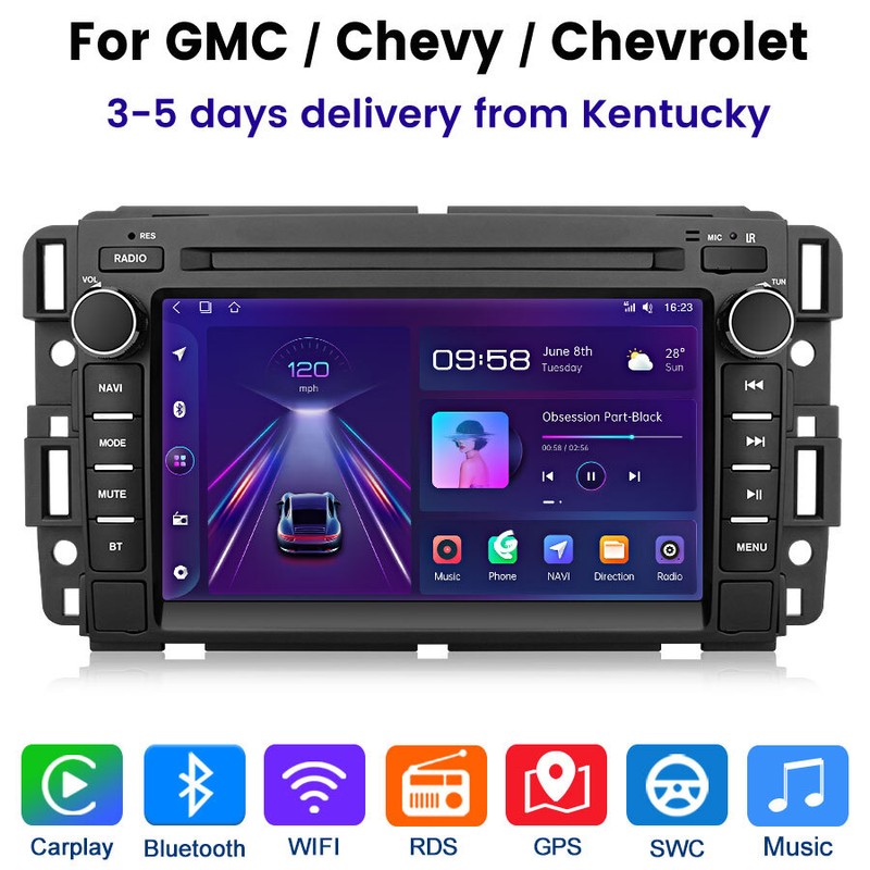 For Chevrolet GMC Buick Chevy CarPlay Android 13 Car Radio