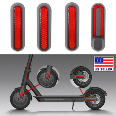 Wheel Covers Xiaomi Electric Scooter M365 Pro 2 1s Reflective Reflector RED