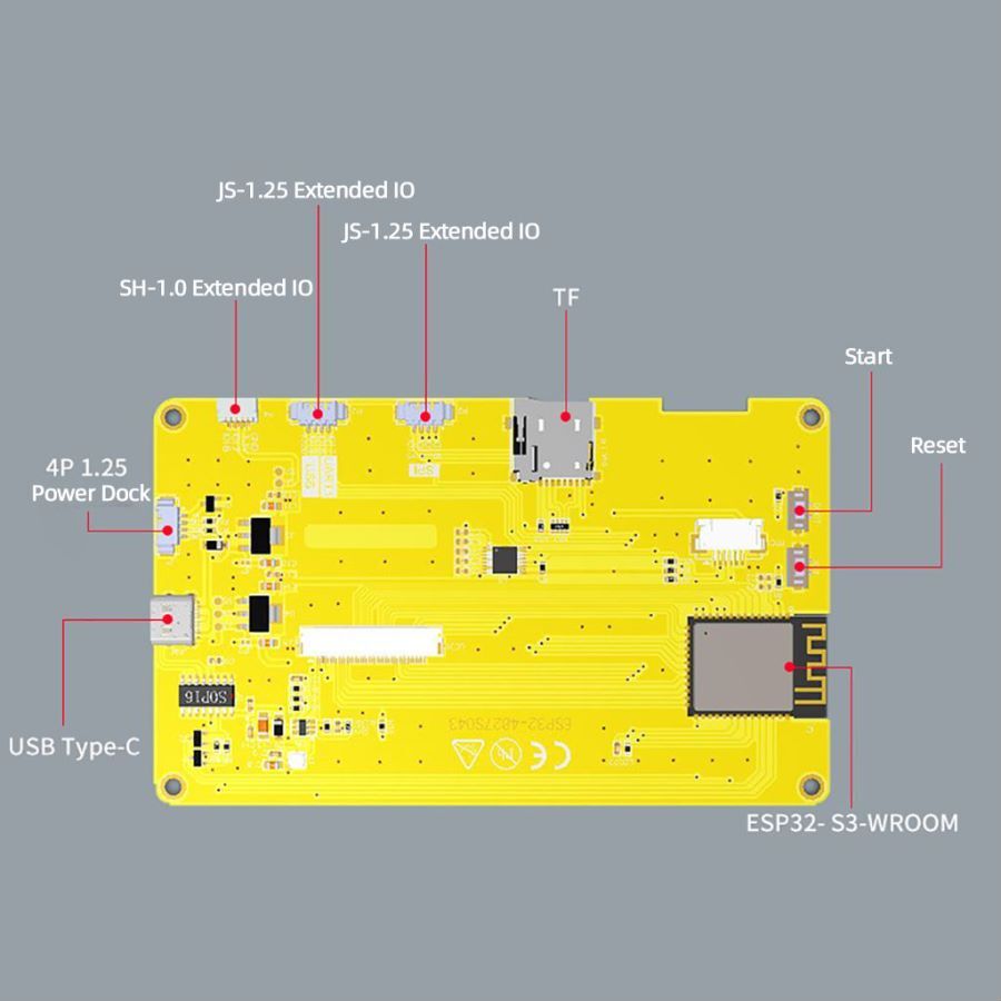 WIFI&Bluetooth LVGL inch Display ESP32-S3 480*270 Arduino 4.3 Module Smart 8M