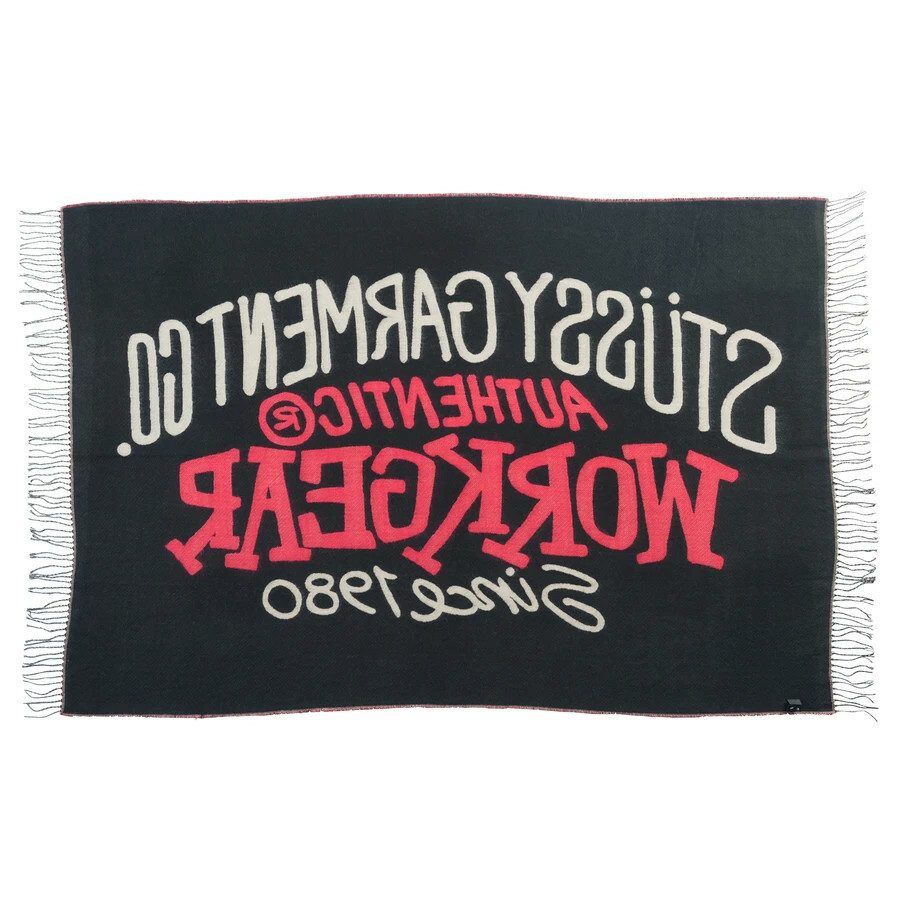 Pre-owned Stussy Workgear Jacquard Blanket Rare Vtg Hypebeast Streetwear Box Japan In Multicolor