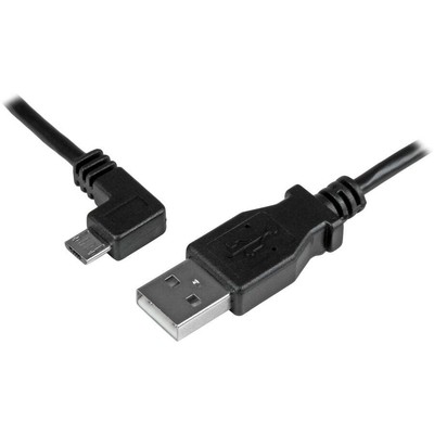 StarTech.com 1m 3 ft Left Angle Micro-USB Charge-and-Sync Cable M/M - USB 2.0 A