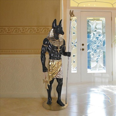 Design Toscano The Egyptian Grand Ruler Collection: Life-Size Anubis Statue