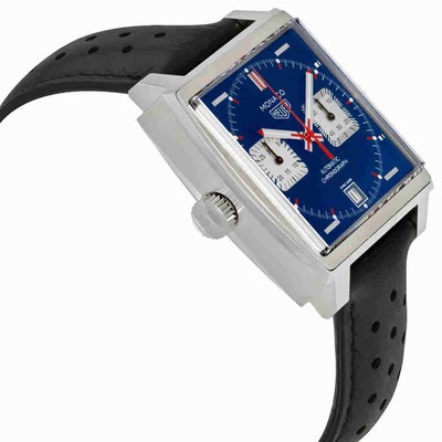 Pre-owned Tag Heuer Monaco Lefty Automatic Denim Blue Dial Men's Watch Caw211p.fc6356