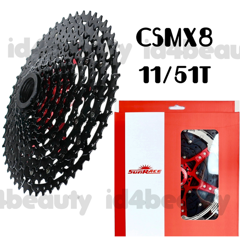SunRace 11 Speed CSMX8 Black 11-51T Cassette MTB Compatible With Shimano  SRAM
