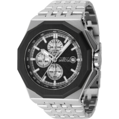 Мужские часы Invicta Akula с хронографом и черным циферблатом 47390
