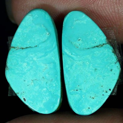 20.05Cts. 100% Natural Arizona Turquoise Pair Fancy Cabochon Loose Gemstone