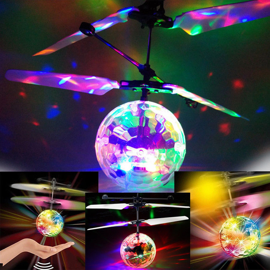 Toy For Boy Girl Flying Crystal Light Up Flash Glowing Led