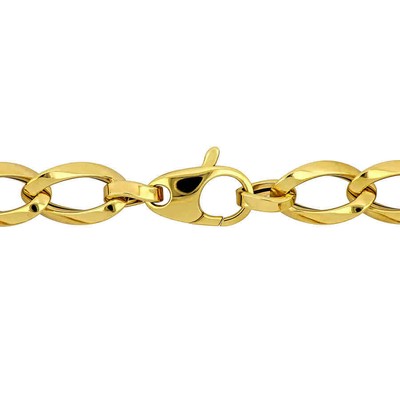 Pre-owned Amour 7.5mm Oval Link Bracelet In 14k Yellow Gold - 7.5 In