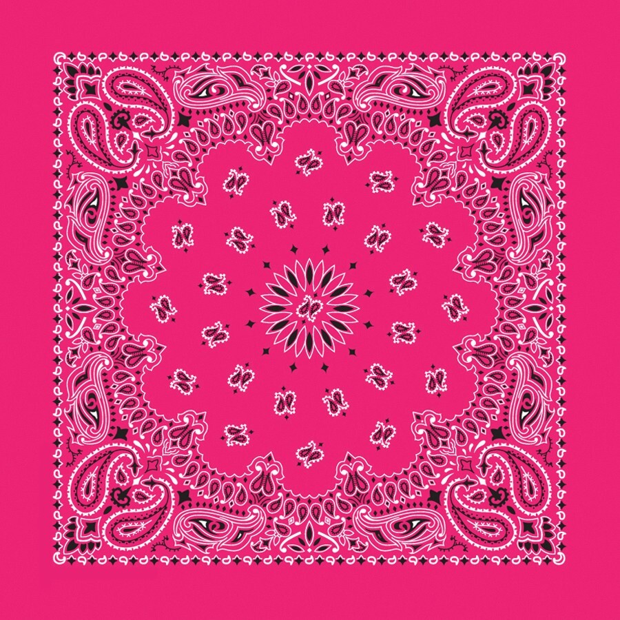 Carolina Creative Bandanna (Hot Pink) Paisley 35" x 35" Hav-A-Hank X-Large