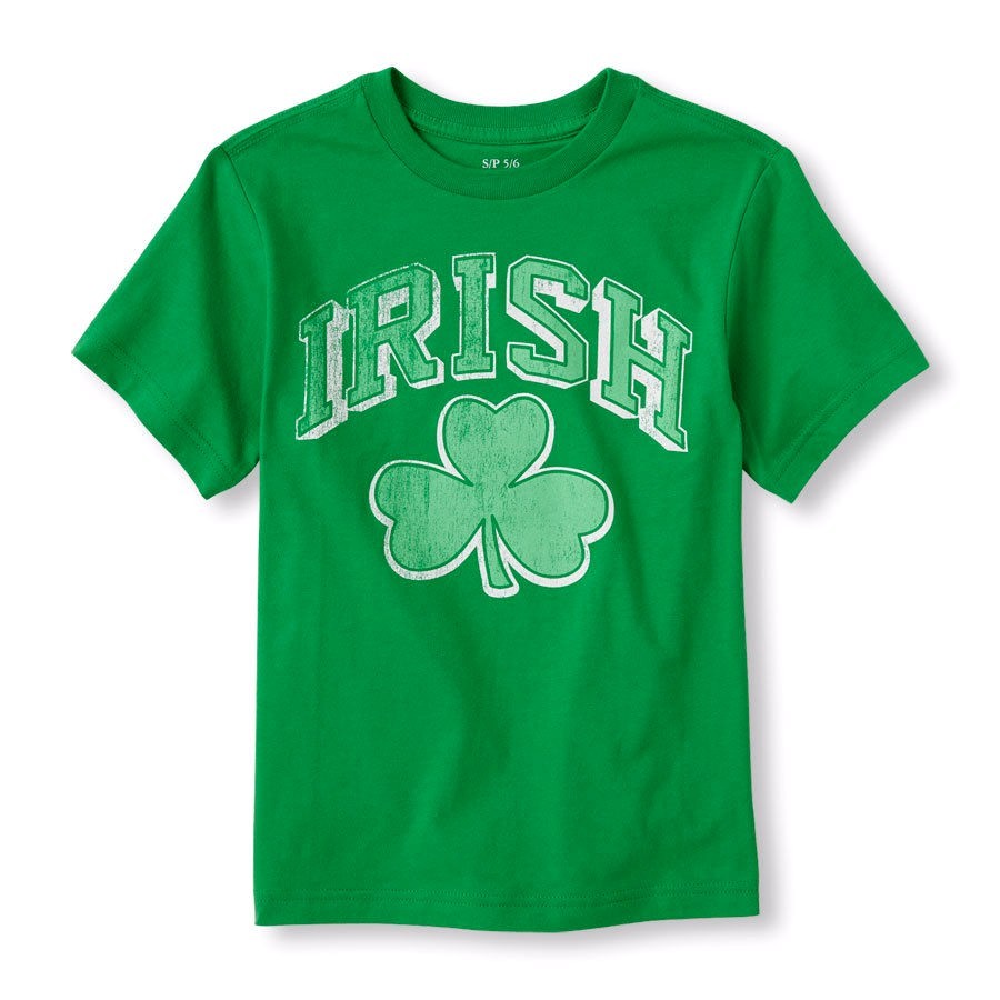 

ЗЕЛЕНАЯ ФУТБОЛКА THE CHILDRENS PLACE IRISH BOY GIRL XS 4 ДЕНЬ СВЯТОГО ПАТРИКА, Green/white