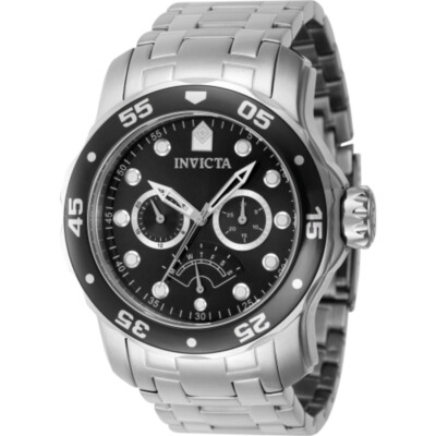 Мужские часы Invicta Pro Diver с ретроградным GMT кварцем и черным циферблатом 46992