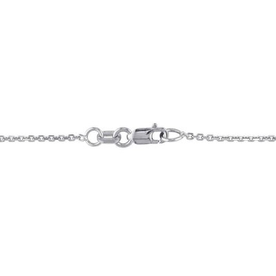 Pre-owned Amour 3/5 Ct Tgw Oval Shape Ruby And 1/10 Ct Tw Diamond Halo Necklace In 14k In White