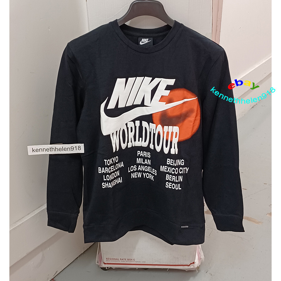NIKE SPORTSWEAR LONG SLEEVE TOP SWEATSHIRT DA0629-010 BLACK