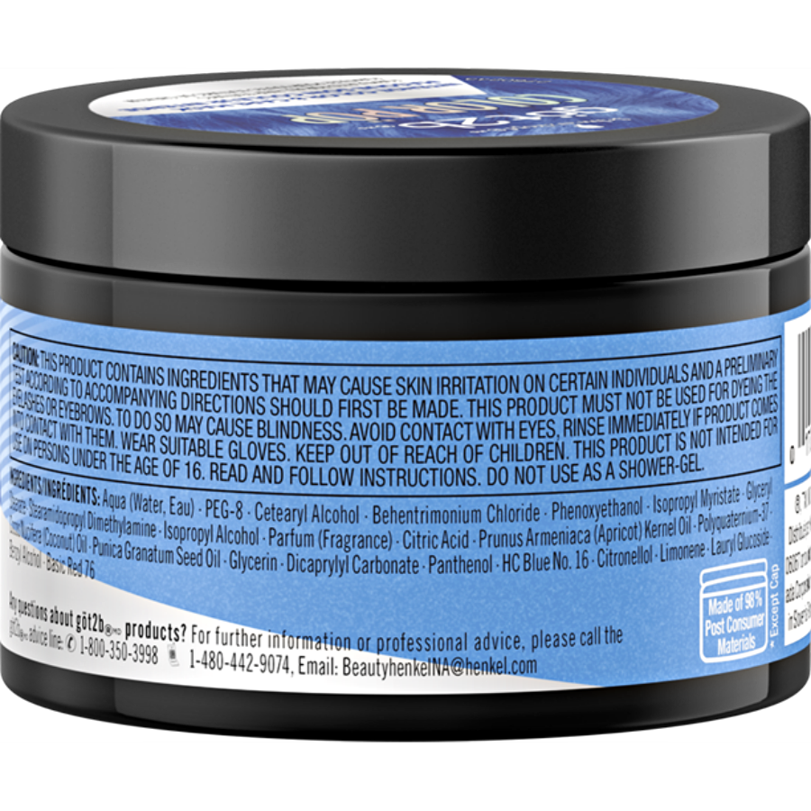 2 x Got2b Color Pop Semi-Permanent Hair Color Blue~ 5.1 oz