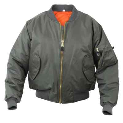 Rothco MA-1 USAF Intermediate Men's Flyer's Bombers Reversible Sage Green Orange