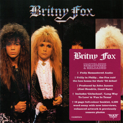 Britny Fox ~ Britny Fox (1988) CD 2021 Rock Candy Records UK    NEW   