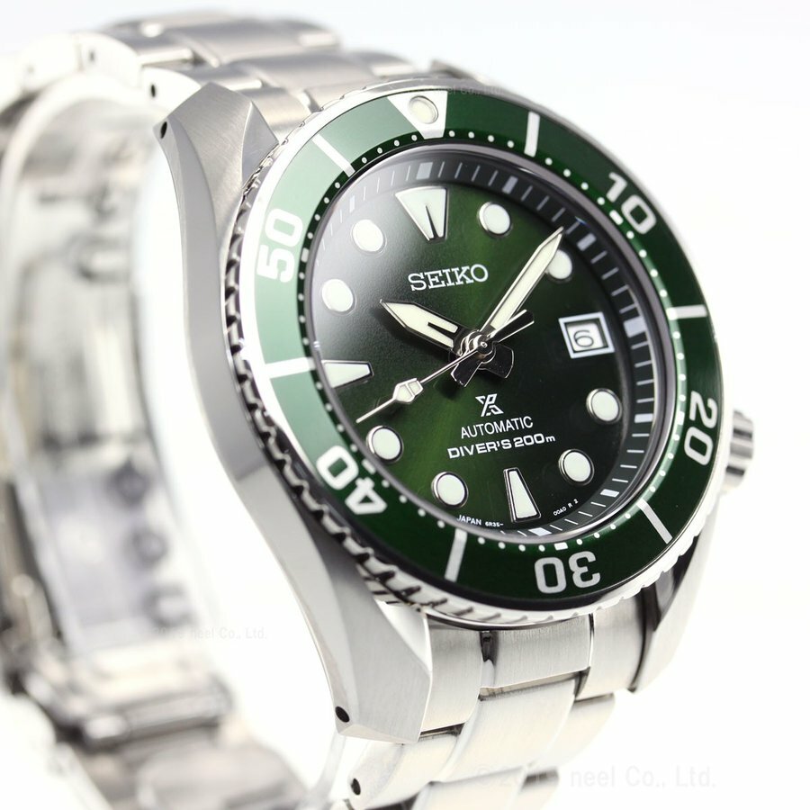 Pre-owned Seiko Sbdc081 Prospex Sumo Green Diver Scuba Automatic Diver's Watch