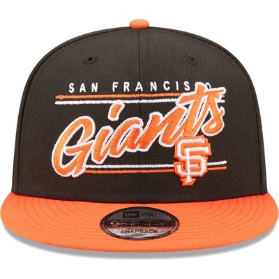 Мужская кепка New Era 9Fifty MLB San Francisco Giants Team Script черного/оранжевого цвета