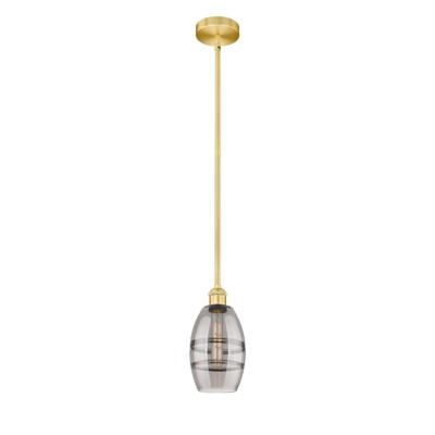 Innovations 616-1S Vaz 1Lt 6'' Stem Mini Pendant, Gold/Smoke - 616-1S-SG-G557-6SM