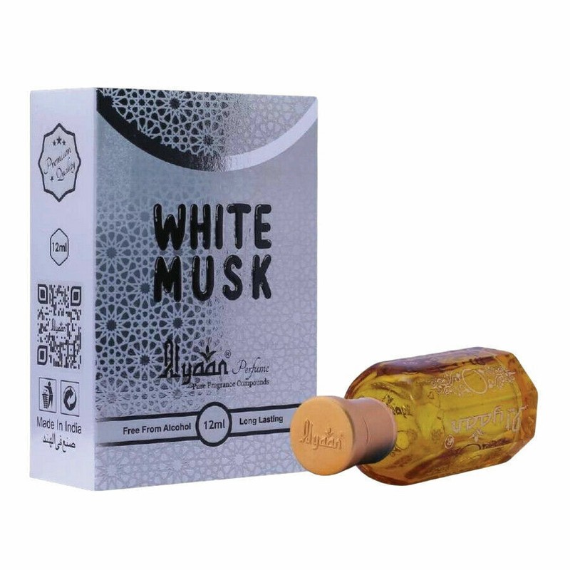 Parfum Attar Ittar Roll On Musc Blanc Alyaan Floral 12ml