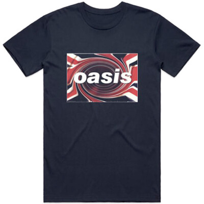 Oasis-Union Jack-Navy Blue t-shirt