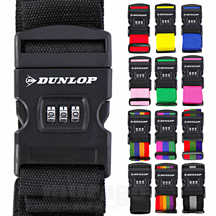DUNLOP Koffergurt mit Zahlenschloss Kofferband Gürtel Gepäckband Gepäckgurt Gurt