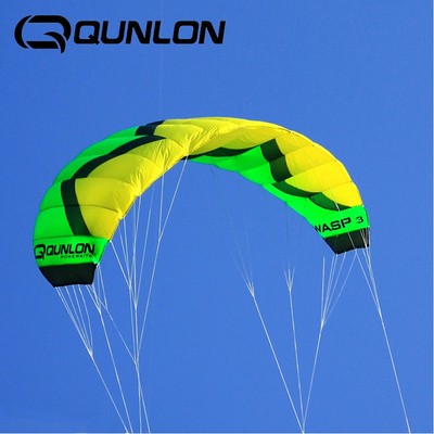 QUNLON 2-Line Wrist Straps with Dyneema Line Set for Trainer Kite Power Kites