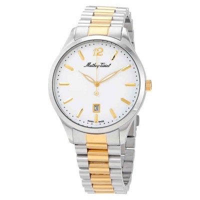 Двухцветные мужские часы Mathey-Tissot Urban с серебряным кварцевым циферблатом H411MBI