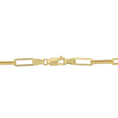 Pre-owned Amour 4.3mm Paperclip Chain Necklace In 14k Yellow Gold, 34 In