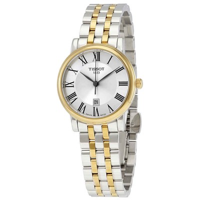 Tissot Carson Premium Lady Кварцевые женские часы с серебряным циферблатом T122.210.22.033.00