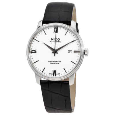 Мужские часы Mido Baroncelli SI с автоматическим белым циферблатом M027.408.16.018.00