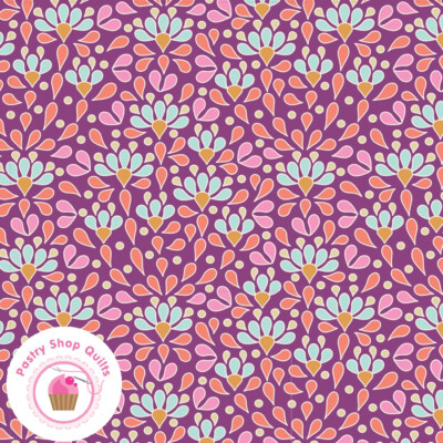 TILDA COTTON BEACH 100322 Sea Anemone Purple Pink Quilt Fabric TONE FINNANGER