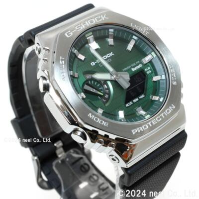 Pre-owned Casio G-shock Gbm-2100a-1a3jf Men Watch Metal Case Bluetooth Analog Digital